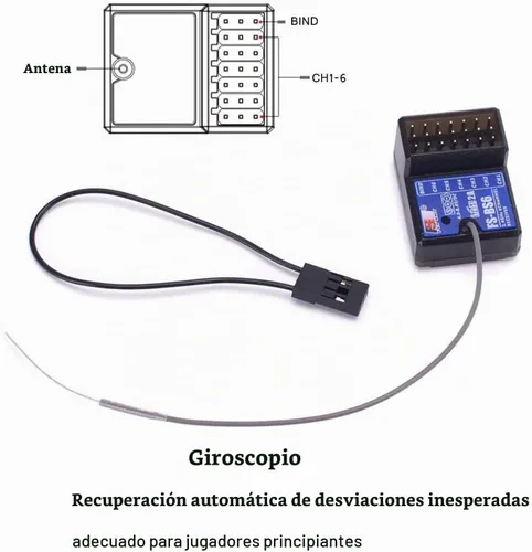 Vista 5 de FlySky Receptor FS-BS6 2.4Ghz 6CH AFHDS2 para Flysky FS-GT5 RC Transmisor