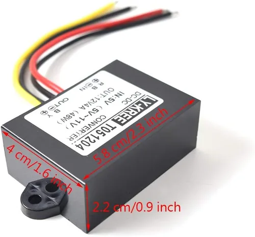 Vista 4 de Convertidor de 5V a 12V 4A 48W Convertidor elevador impermeable de 5 V a 12 V Convertidor CC CC para automóvil, barco, motocicleta, radio, LED