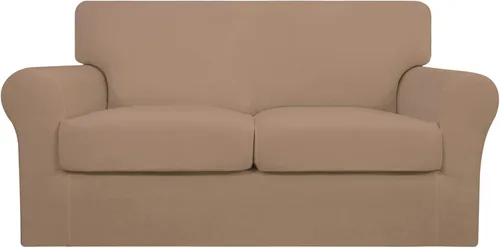 Vista 117 de Easy-Going Funda de sofá suave y elástica de 3 piezas para perros, funda de sofá lavable para sofá de 2 cojines separados, protector elástico