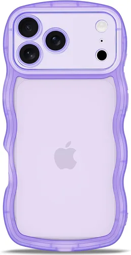 Vista 57 de Anuck Funda para iPhone 13 Pro con borde ondulado, diseño trasero transparente, agarre antideslizante, forma de marco rizado ondulado, a prueba