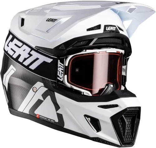 Vista 11 de Leatt Moto 9.5 Motocross Casco y Velocity 6.5 Kit de gafas con bolsa para casco Carbono
