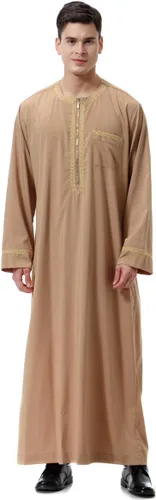 Vista 28 de Ropa musulmana para hombre, bata de caftán duradera, vestido largo de Dubai, ropa étnica, 1 bata suave