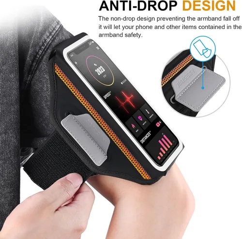 Vista 4 de Brazalete de teléfono para correr con soporte para auriculares Diseño 3D