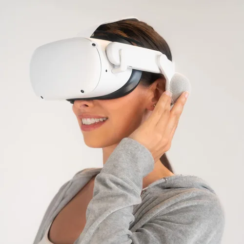 Vista 4 de Logitech Chorus VR - Auriculares todoterreno para Meta Quest 2, diseñados para juegos y entrenamiento de realidad virtual, ligeros, audio inmersivo