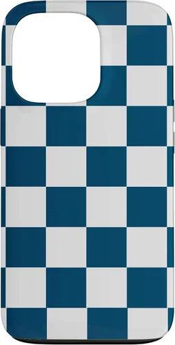 Vista 9 de Checkered Navy Blue and White Checkerboard Case for iPhone 17