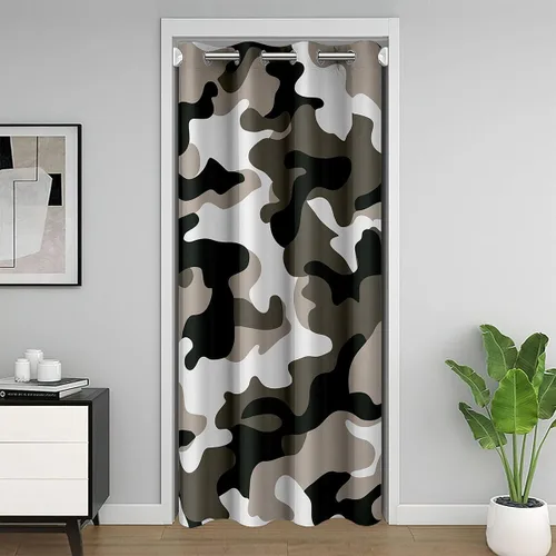 Vista 27 de Erosebridal Highland - Cortina opaca para puerta de vaca, con diseño de rosas para niños, niñas, niños, con animales salvajes del oeste