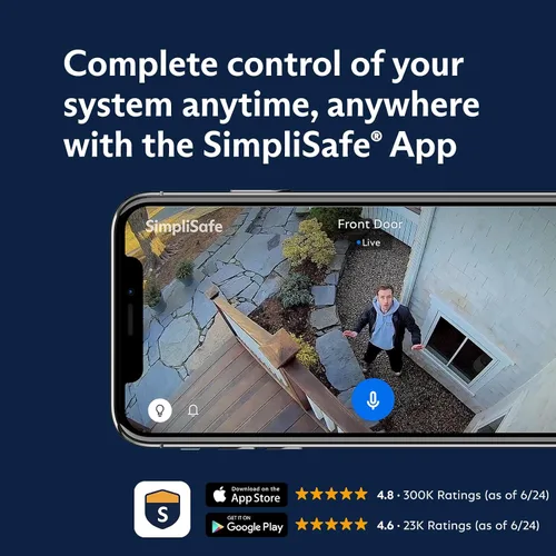 Vista 8 de SimpliSafe - Sistema de seguridad para el hogar con cámaras exteriores inalámbricas de 7 piezas - Supervisión profesional opcional 24/7 - Sin