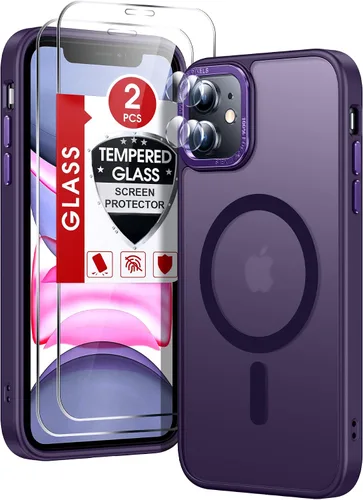 Vista 33 de LeYi Funda para iPhone XR: con protector de pantalla X2 + 2 funda para cámara [compatible con MagSafe] Funda protectora magnética i iphoneXR