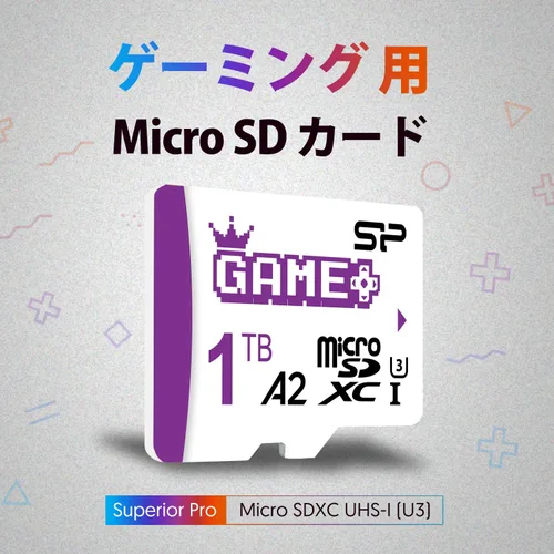 Vista 2 de Silicon Power 1TB Superior Gaming Micro SDXC UHS-I (U3), V30 4K A2, Tarjeta MicroSD de alta velocidad con adaptador, diseñada para Steam Deck, ROG