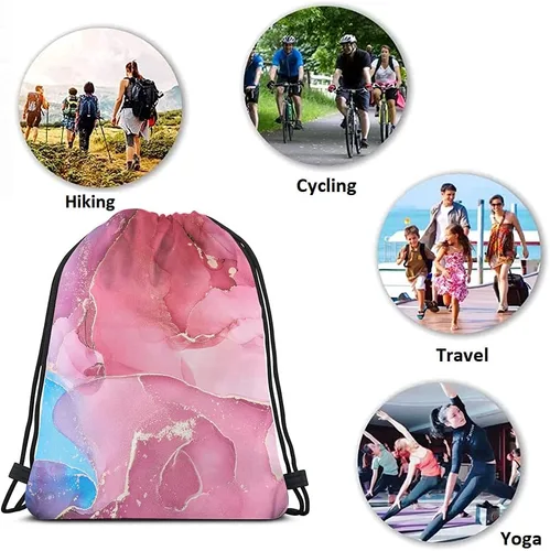 Vista 7 de Notas musicales Bolsas con cordón Mochila Bolsa de gimnasio Bolsa con cordón, Multi-a153, Mochilas de viaje
