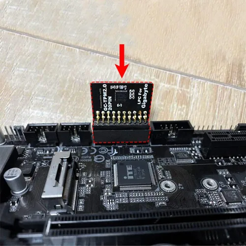 Vista 5 de TPM2.0 Módulo LPC 20Pin Módulo con Infineon SLB9665 para Gigabyte Motherboard Compatible con GC-TPM2.0