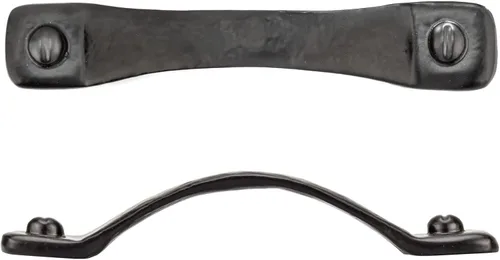 Vista 2 de Richelieu Hardware BP9464128900 Sheffield Collection - Tirador arqueado tradicional de centro a centro, color negro mate, para puertas de granero