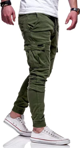 Vista 2 de BUXKR Pantalones cargo para hombre, pantalones casuales de senderismo, pantalones de entrenamiento para hombre