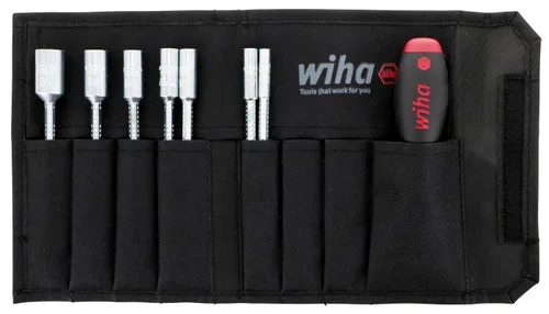 Vista 3 de Wiha 28196 Drive-Loc VI Juego de cuchillas intercambiables en bolsa duradera, 8 piezas