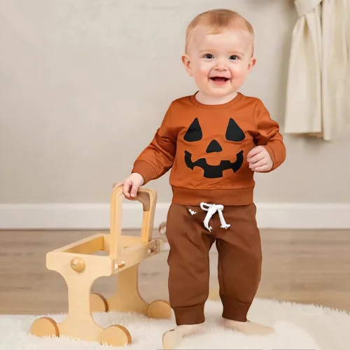 Vista 5 de Conjunto de camisa larga y divertida para bebé niño y niña, ropa de primera Navidad, 6, 12, 18, 24 meses, 2T