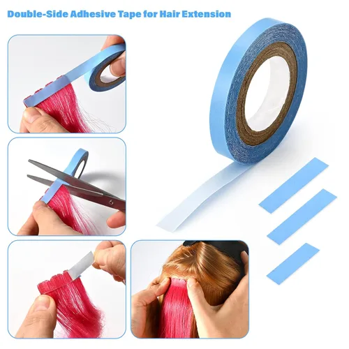 Vista 6 de EHDIS Kit de herramientas de extensiones de cabello, alicates con cinta adhesiva, alicates de sellado de cabello de superficie plana con extensión