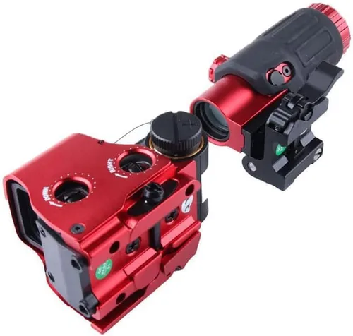 Vista 4 de 558+G33 - Mira híbrida holográfica óptica con lupa G33, mira refleja de punto verde/rojo 558 + combo de lupa G33 3X, multiplicador de liberación