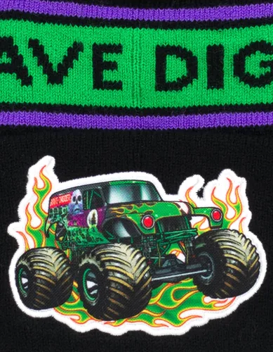 Vista 5 de Monster Jam Grave Digger - Gorro de invierno para recién nacido, color verde, talla única