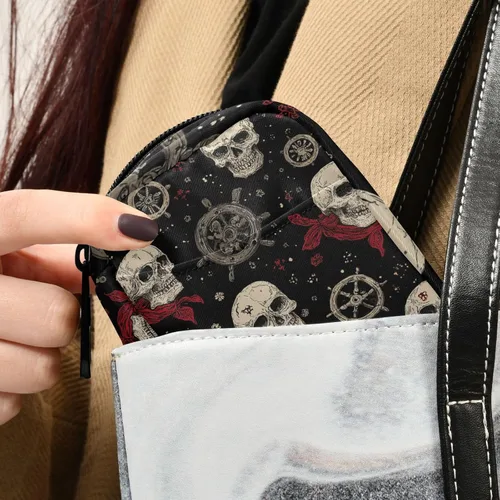 Vista 6 de Pastillero de viaje con forma de calavera roja con forma de corazón rojo semanal pequeño (cota), pastillero para 7 días, soporte para vitaminas