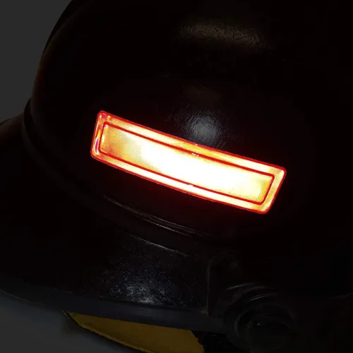 Vista 4 de MyHardHatStickers Tiras reflectantes retro duraderas para casco en color naranja fluorescente y azul - 1" x 4", paquete de 16, pegatinas para casco