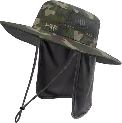 Vista 30 de BASSDASH Sombrero de pesca solar UPF 50+ resistente al agua con solapa desmontable para el cuello