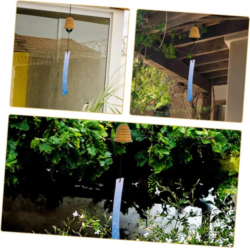 Vista 2 de DECHOUS 2Pcs Retro Hanging Wind Chime Pendant Wind Bell Outdoor Garden Courtyard Patio Decor with Relaxing Sound