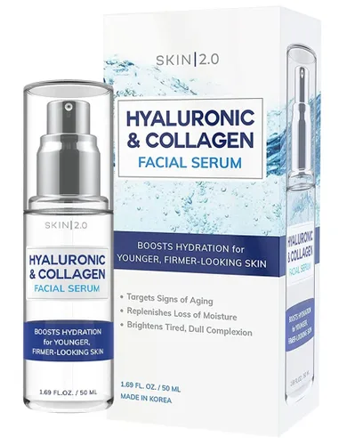 Vista 2 de Skin 2.0 Set de belleza hialurónico y colágeno - Suero, hidratante y mascarillas faciales