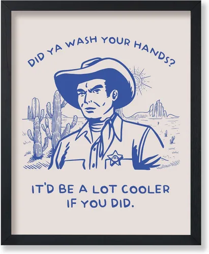 Vista 61 de Poster Master Póster de You've Yeed Your Last Haw, estampado retro de vaquero azul, arte occidental, arte moderno, arte del salvaje oeste, regalo