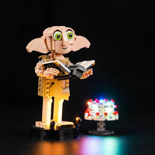 Vista 2 de VONADO Kit de luces LED compatible con Dobby the House-Elf 76421, accesorios de iluminación creativa compatibles con el juego de construcción 76421