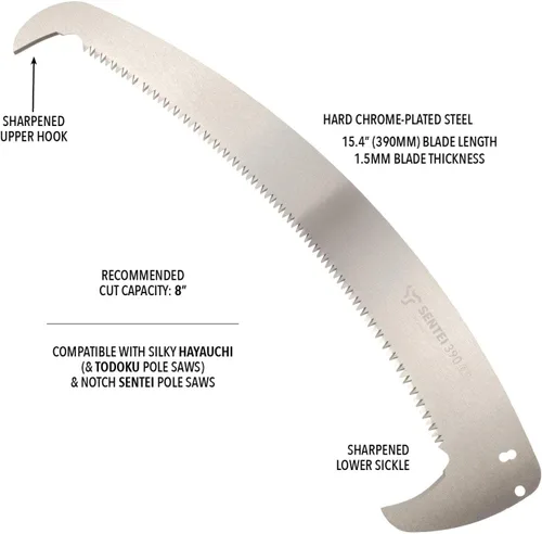Vista 2 de Notch Sentei 15.4” (390mm) Replacement Blade, Hard Chrome-Plated, 5.5 Teeth per inch, Non-Impulse Hardened Teeth, 1.5mm Blade Thickness, Cut
