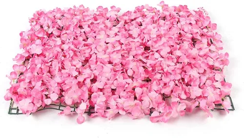 Vista 30 de Paneles de flores artificiales para decoración de pared, 6 piezas de rosas falsas, peonía, eucalipto, telón de fondo de pared de rosas para fiesta 6
