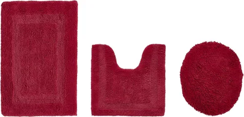Vista 108 de Better Trends - Juego de 2 alfombras de baño 100% algodón, extra suaves, con borlas, de 17" x 24", alfombra de baño superabsorbente y reversible