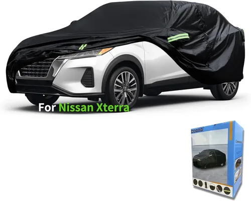 Vista 28 de Funda para automóvil con ajuste personalizado para NIS-san, funda de automóvil de 7 capas impermeable para todo tipo de clima, cubierta completa