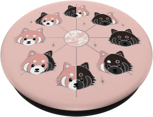 Vista 2 de PopSockets PopSockets Swappable PopGrip PopGrip de panda roja
