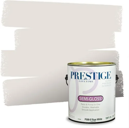 Vista 55 de PRESTIGE Paints - Pintura interior e imprimación en uno, 1 galón, cáscara de huevo, pimienta envejecida