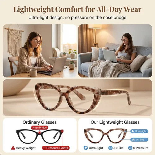 Vista 6 de Eyekepper Paquete de 5 lentes de lectura para mujeres lectores de ojo de gato