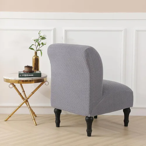 Vista 8 de JIAN YA NA Funda para silla decorativa sin brazos, funda elástica para silla sin brazos, fundas de elastano para sillas sin brazos, funda para silla
