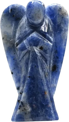 Vista 14 de Figuras de ángel guardián de cristal de aventurina verde (oscuro) para piedra natal curativa, estatua decorativa (ángel de bolsillo tallado a mano)
