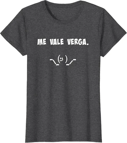 Vista 60 de Camisa Chistosa Funny Latin Shirt en español. Camiseta Asphalt Grey