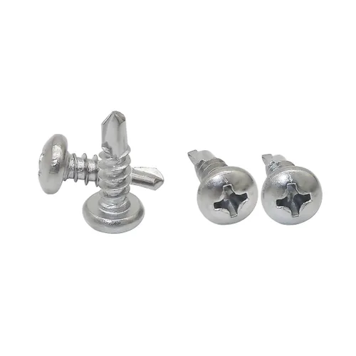 Vista 3 de Tornillos autorroscantes de acero inoxidable 410 #8 x 1/2" (13mm) Tornillos autoperforantes Phillips Pan Head Tornillos autoperforantes 100 piezas