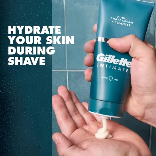 Vista 13 de Gillette Intimate 2 en 1 Crema de Afeitado Púbico + Limpiador, Fórmula Suave, Formulada para el Vello Púbico y la Piel, con Aloe, Libre de Parabenos