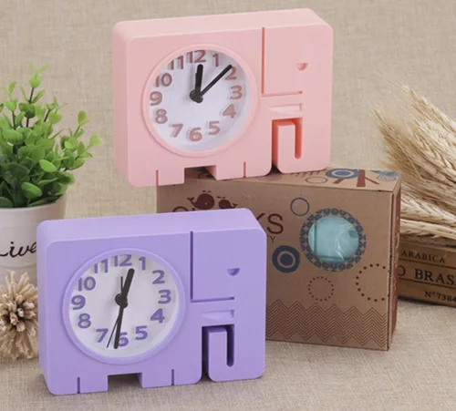 Vista 3 de Cool Home - Reloj despertador para niños, diseño único de elefante, para sala de estar