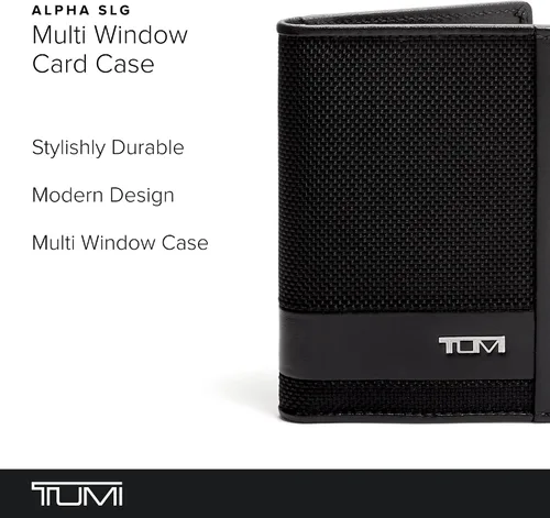 Vista 2 de Tumi 01192274 ALPHA SLG - Tarjetero con ventana múltiple, producto oficial original, negro, talla única