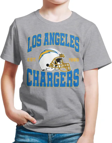 Vista 21 de Junk Food Clothing x NFL - Casco de equipo - Camiseta de manga corta para niños y niñas con licencia oficial de la NFL
