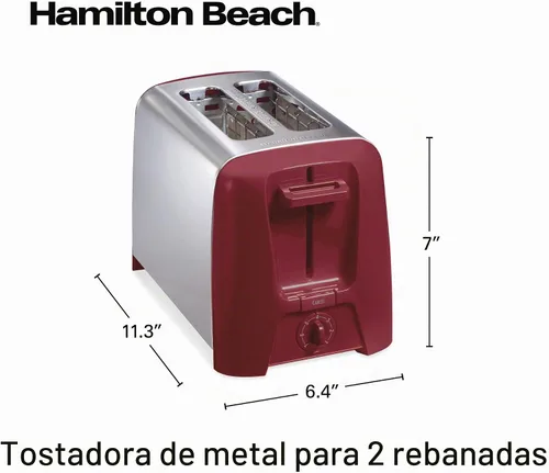Vista 8 de Tostadora Hamilton Beach de ranura extraancha con selector de intensidad de tostado, apagado automático, botón de cancelación y función de expulsión