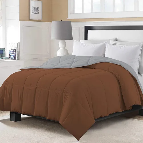 Vista 20 de Edredón reversible de microfibra suave de 200 GSM, color beige, tamaño individual (68 x 88) pulgadas