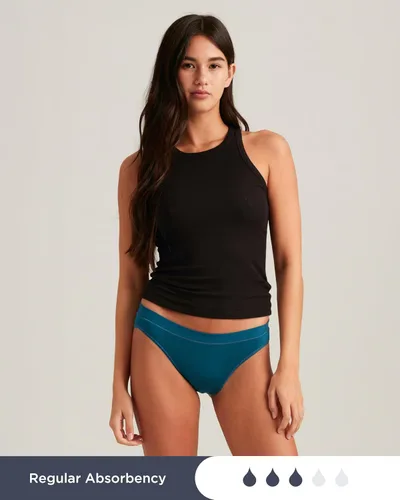 Vista 4 de saalt Comfort Modal Bikini Period Underwear - Regular & Super Absorbency - Keeps You Dry from All Leaks