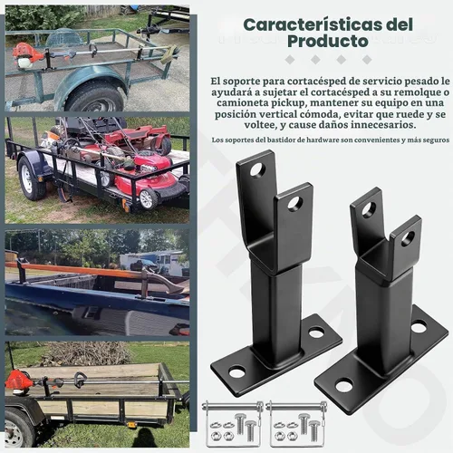 Vista 4 de AMTHKNO Portacargas Pesado con Estantes de Hardware para Desmalezadora/Cortasetos Extendido o Cortasetos de Eje Recto, Estantes Bloqueables