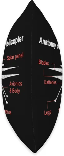 Vista 2 de Mars Gifts & Accessories NASA 2021 Ingenuity-Red Planet Mars - Almohada de helicóptero, 16 x 16 pulgadas, multicolor
