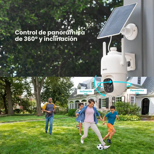 Vista 10 de SOVMIKU 2CQ1 AI 2K Cámara de seguridad solar inalámbrica para exteriores, alimentada por batería, audio bidireccional, detección de movimiento